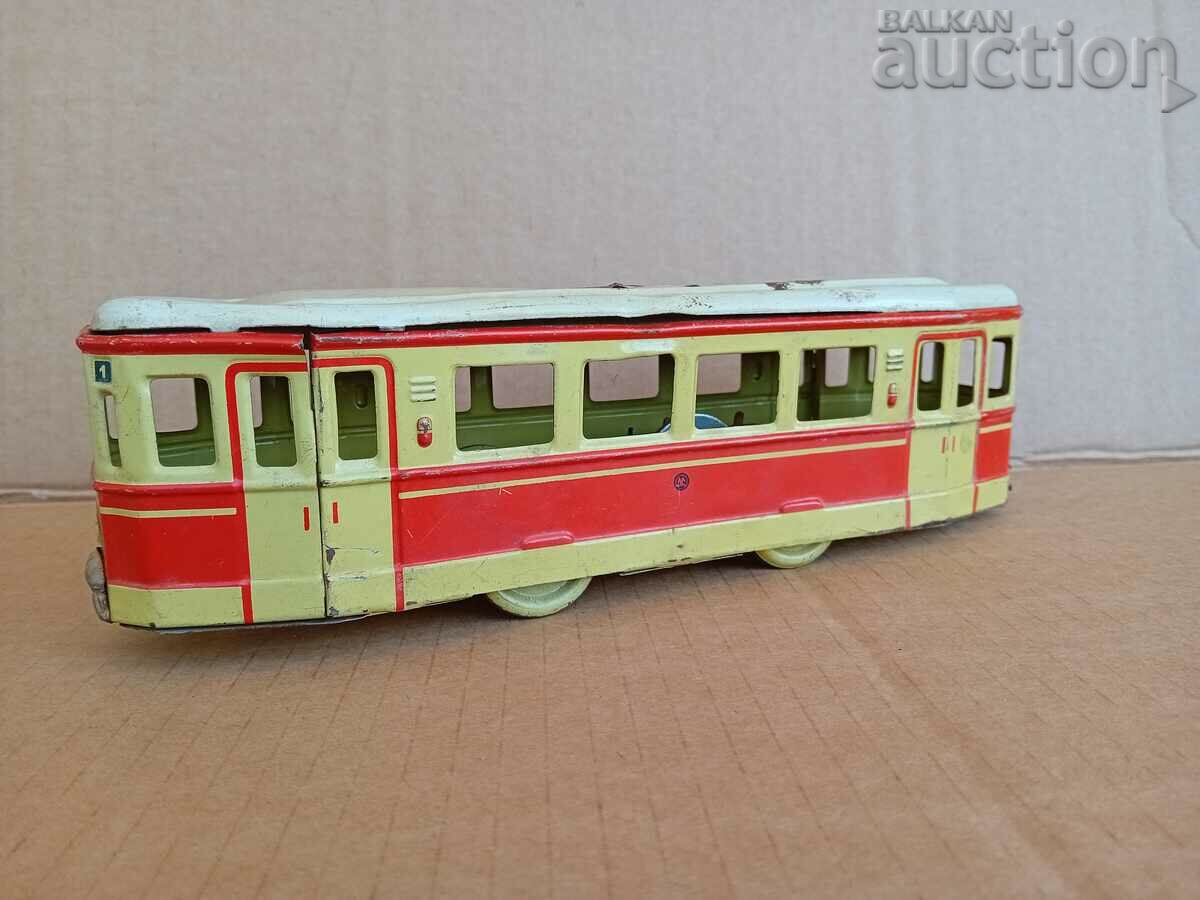 Old tin tram, Made in Germany, 1960s. with price 51.00 BGN | € 26.08 Old tin tram, Made in Germany, 1960s. with price 51.00 BGN | € 26.08