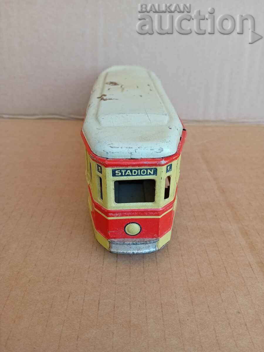 Old tin tram, Made in Germany, 1960s. - 6 Old tin tram, Made in Germany, 1960s. - 6