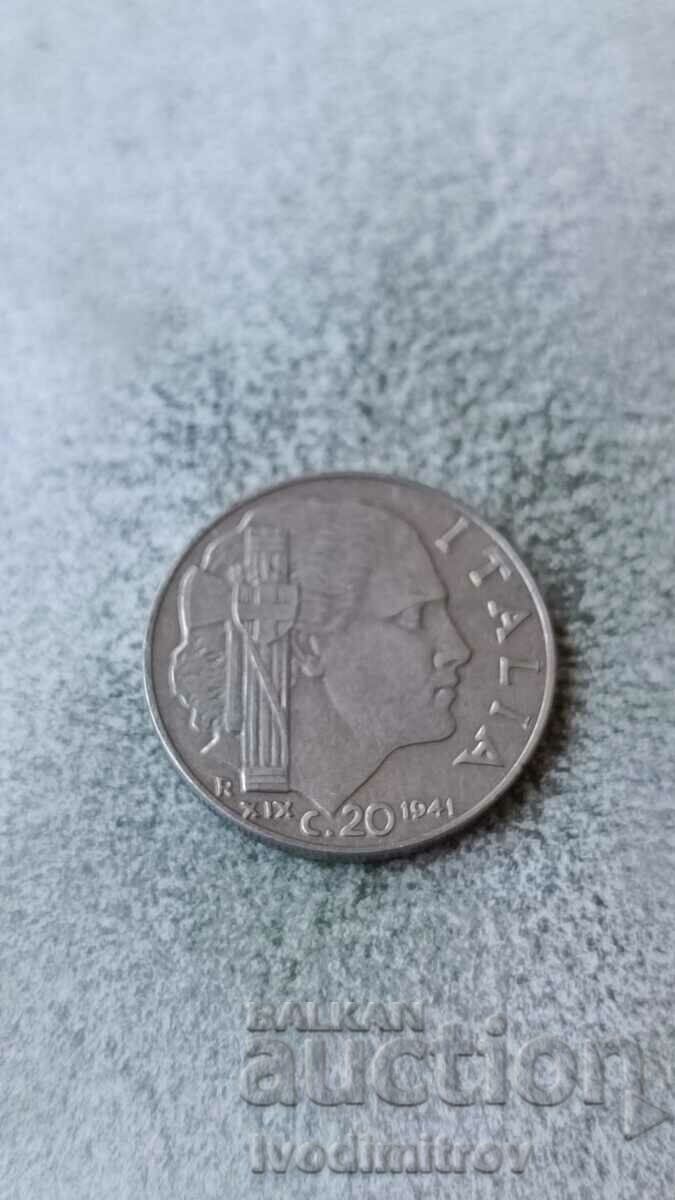 Italy 20 centesimi 1941