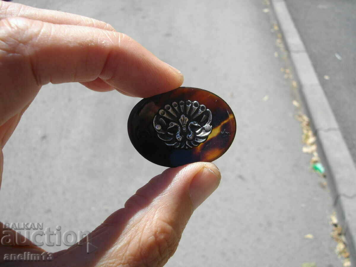 Delivery of SILVER BIRDS ON TORTOISE SHELL ORNAMENT BROOCH Delivery of SILVER BIRDS ON TORTOISE SHELL ORNAMENT BROOCH