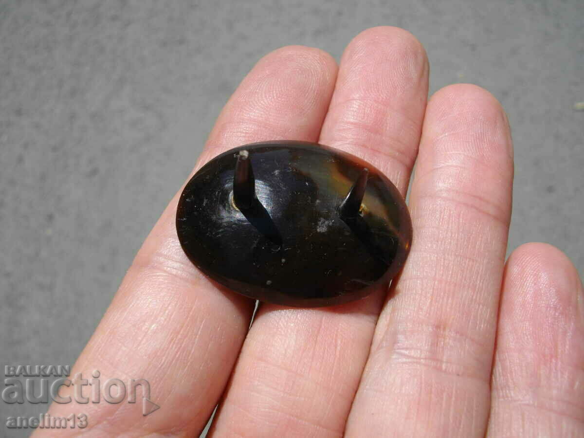 SILVER BIRDS ON TORTOISE SHELL ORNAMENT BROOCH - 6 SILVER BIRDS ON TORTOISE SHELL ORNAMENT BROOCH - 6