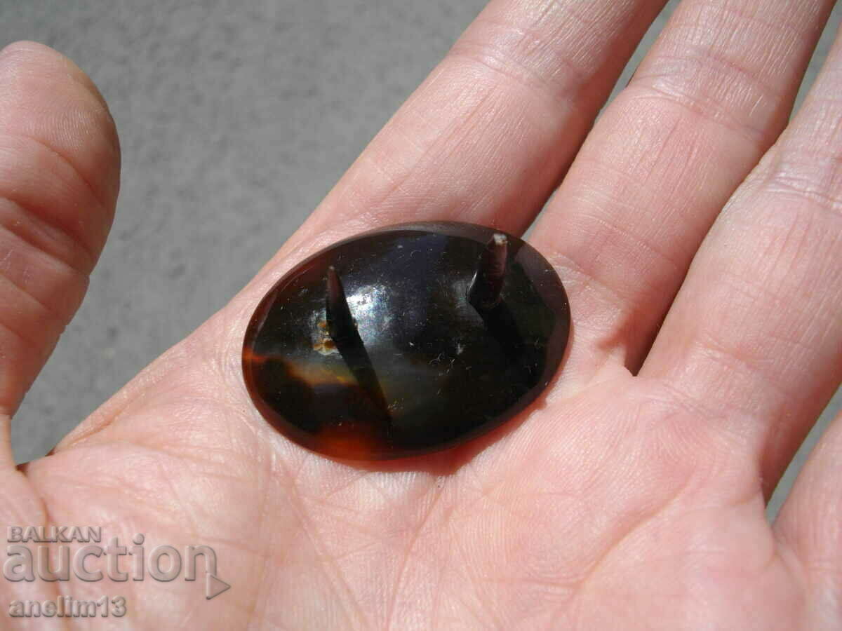 SILVER BIRDS ON TORTOISE SHELL ORNAMENT BROOCH - 7 SILVER BIRDS ON TORTOISE SHELL ORNAMENT BROOCH - 7