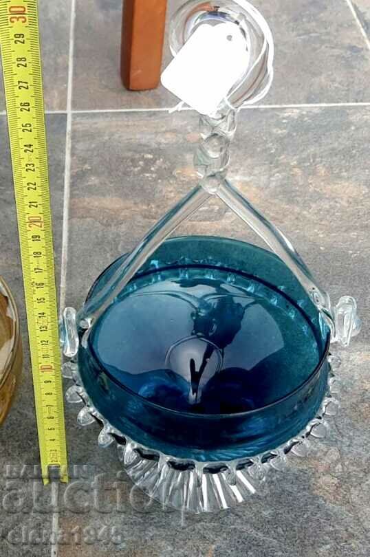 Venetian glass basket with price 100.00 BGN | € 51.13 Venetian glass basket with price 100.00 BGN | € 51.13