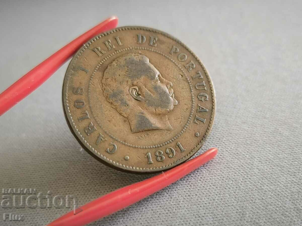 Auction Coin - Portugal - 20 reis | 1891 Auction Coin - Portugal - 20 reis | 1891
