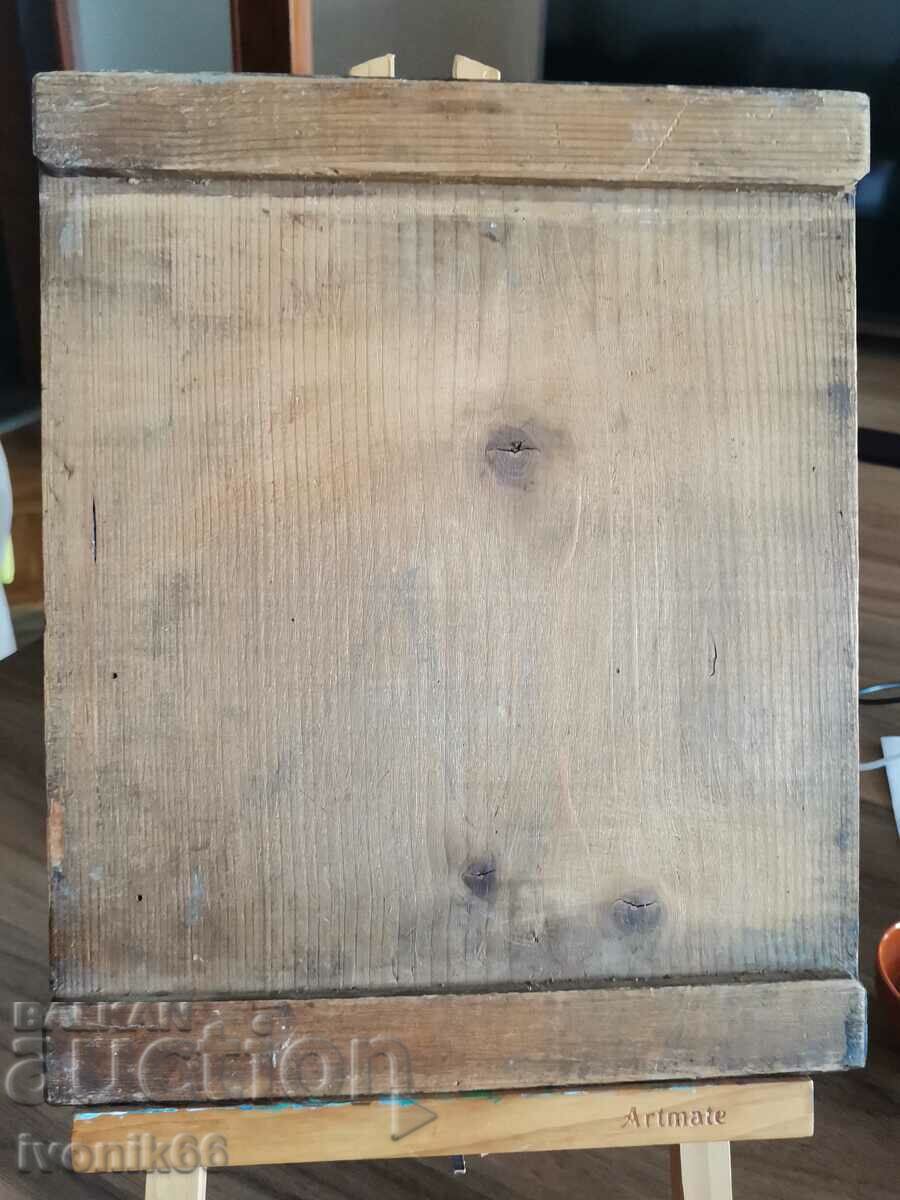 Old original icon 19c. 25x30 cm - 5