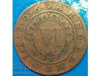 6 pfennig 1706 Germany Padeborn copper - quite rare