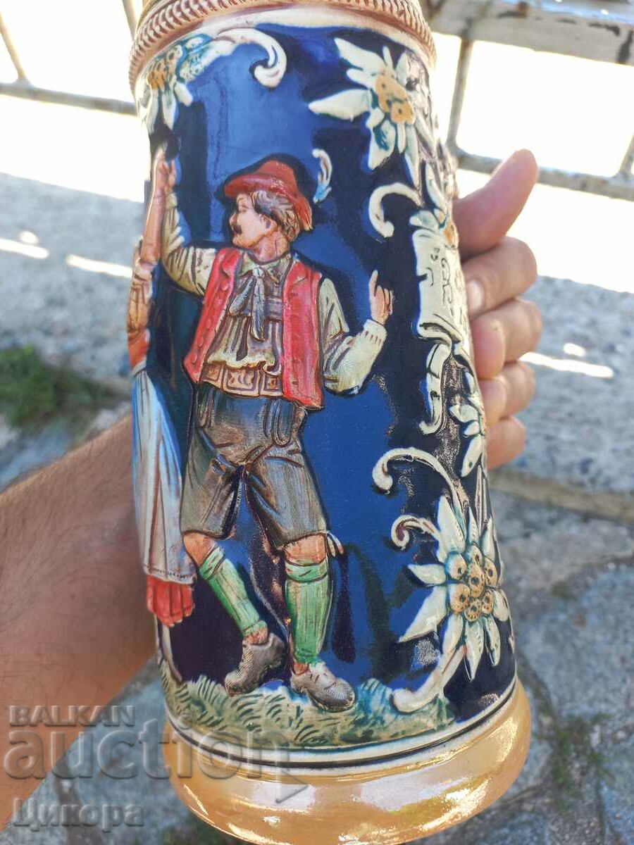 OLD GERMAN MUG GLASS - 5