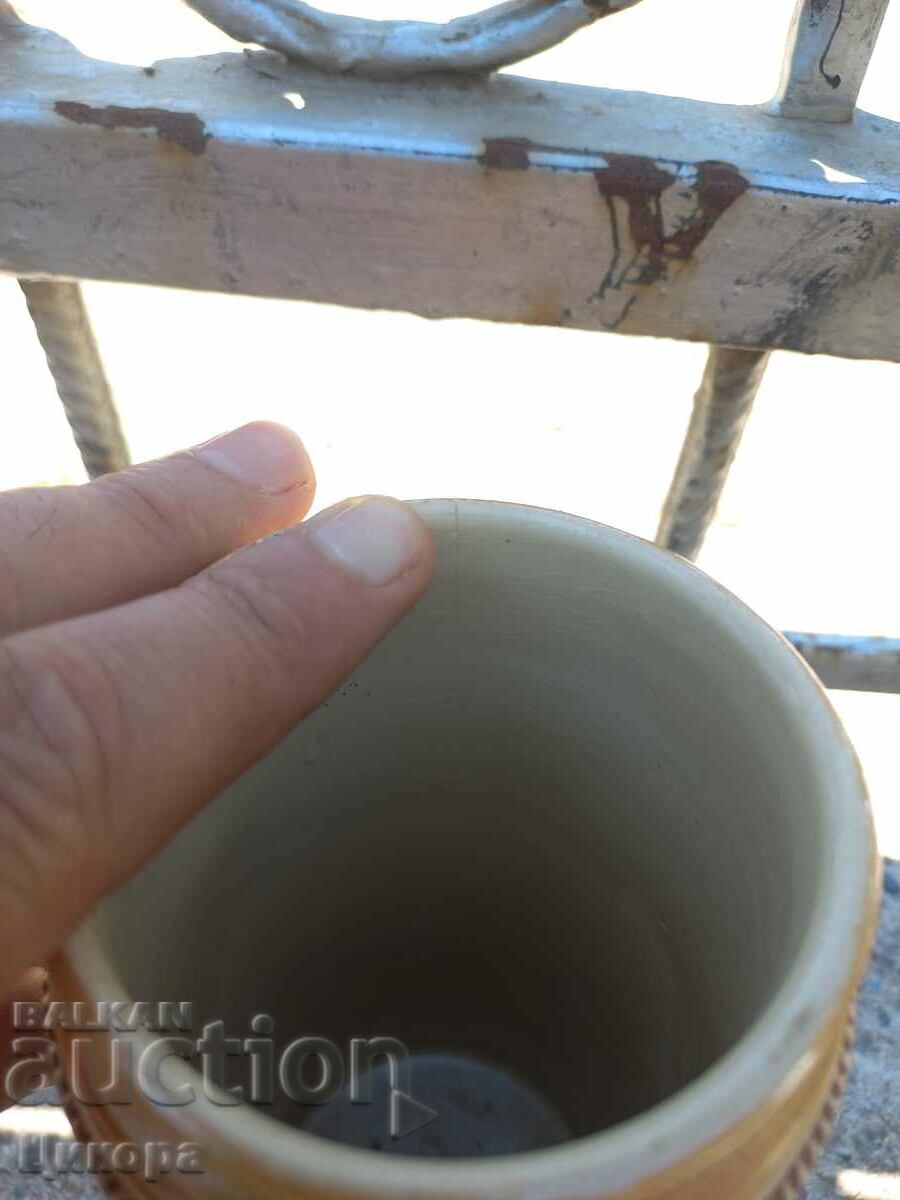 OLD GERMAN MUG GLASS - 7