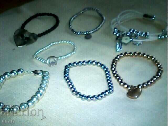 lot of 07 beautiful bracelets gold plated silver