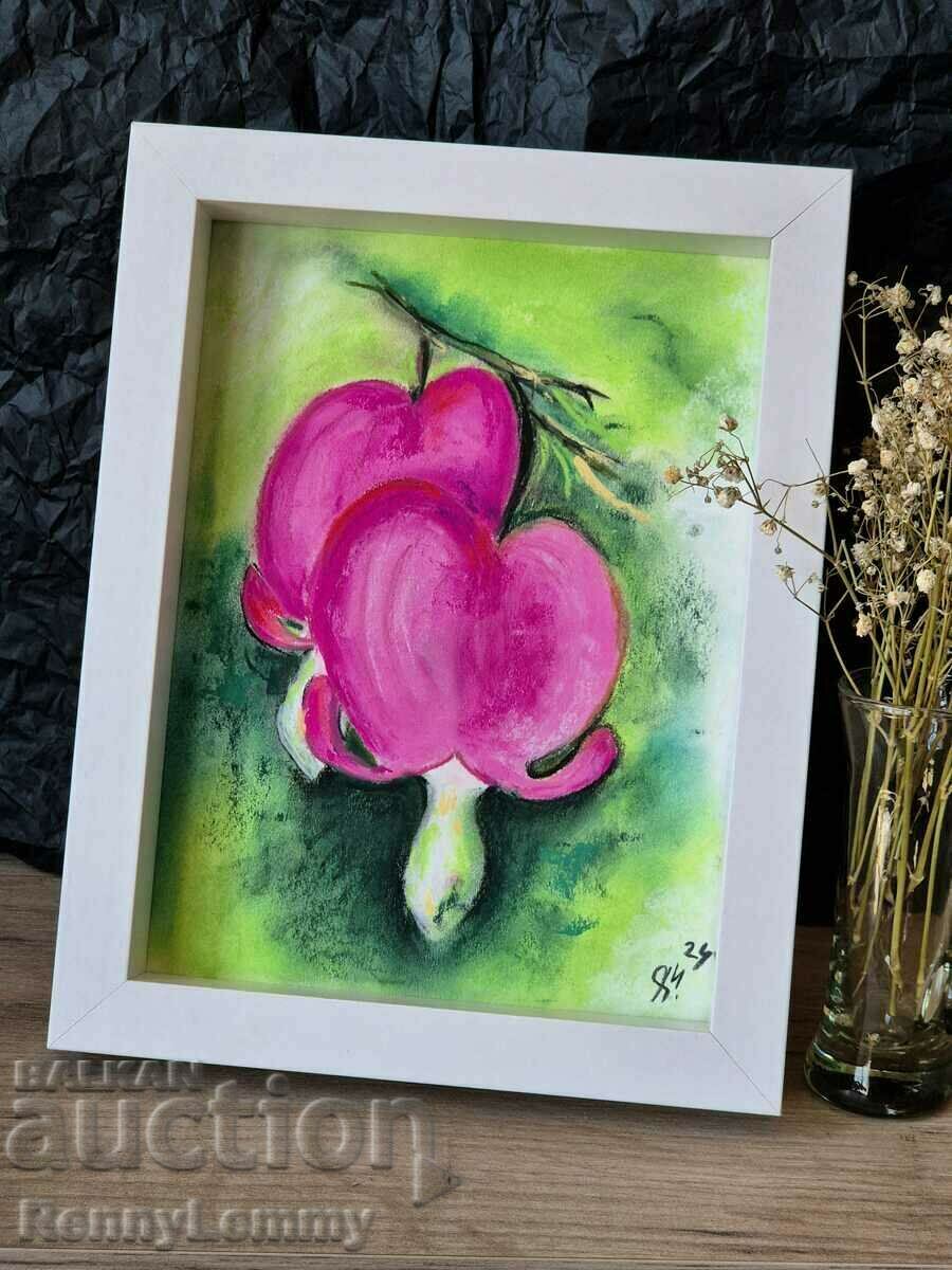 Memory from grandmother, original painting, pastel