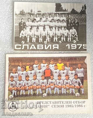 календарчета Славия София 1975, 1986 год.