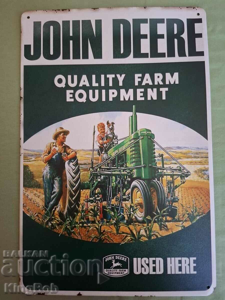 JOHN DEERE RETRO METAL SIGN