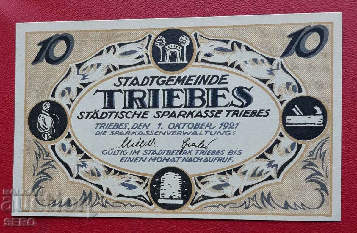 Banknote-Germany-Thuringia-Triebes-10 pfennig 1921