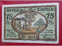 Banknote-Germany-Thuringia-Eisfeld-75 pfennig 1921