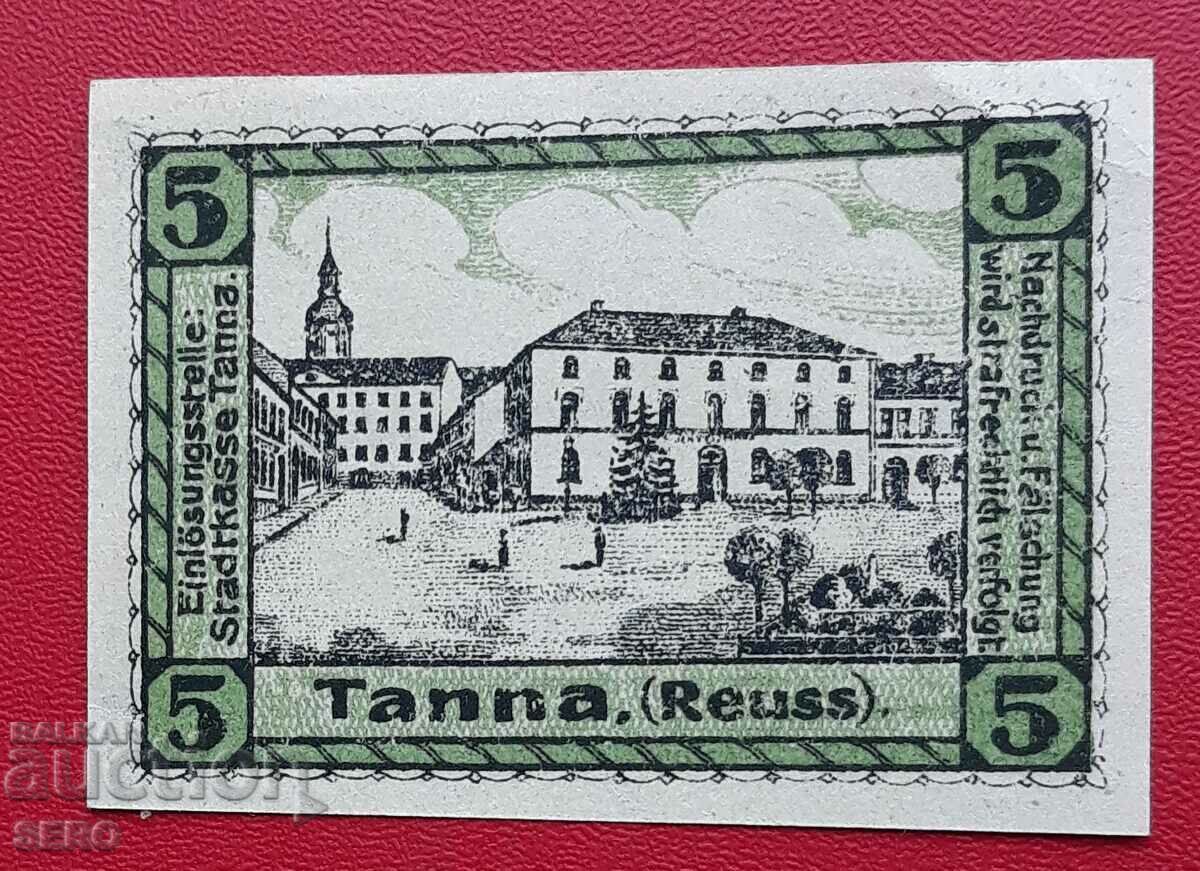 Банкнота-Германия-Тюрингия-Тана-10 пфенига 1920