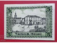 Банкнота-Германия-Тюрингия-Тана-10 пфенига 1920