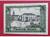 Banknote-Germany-Thuringia-Tana-10 pfennig 1920