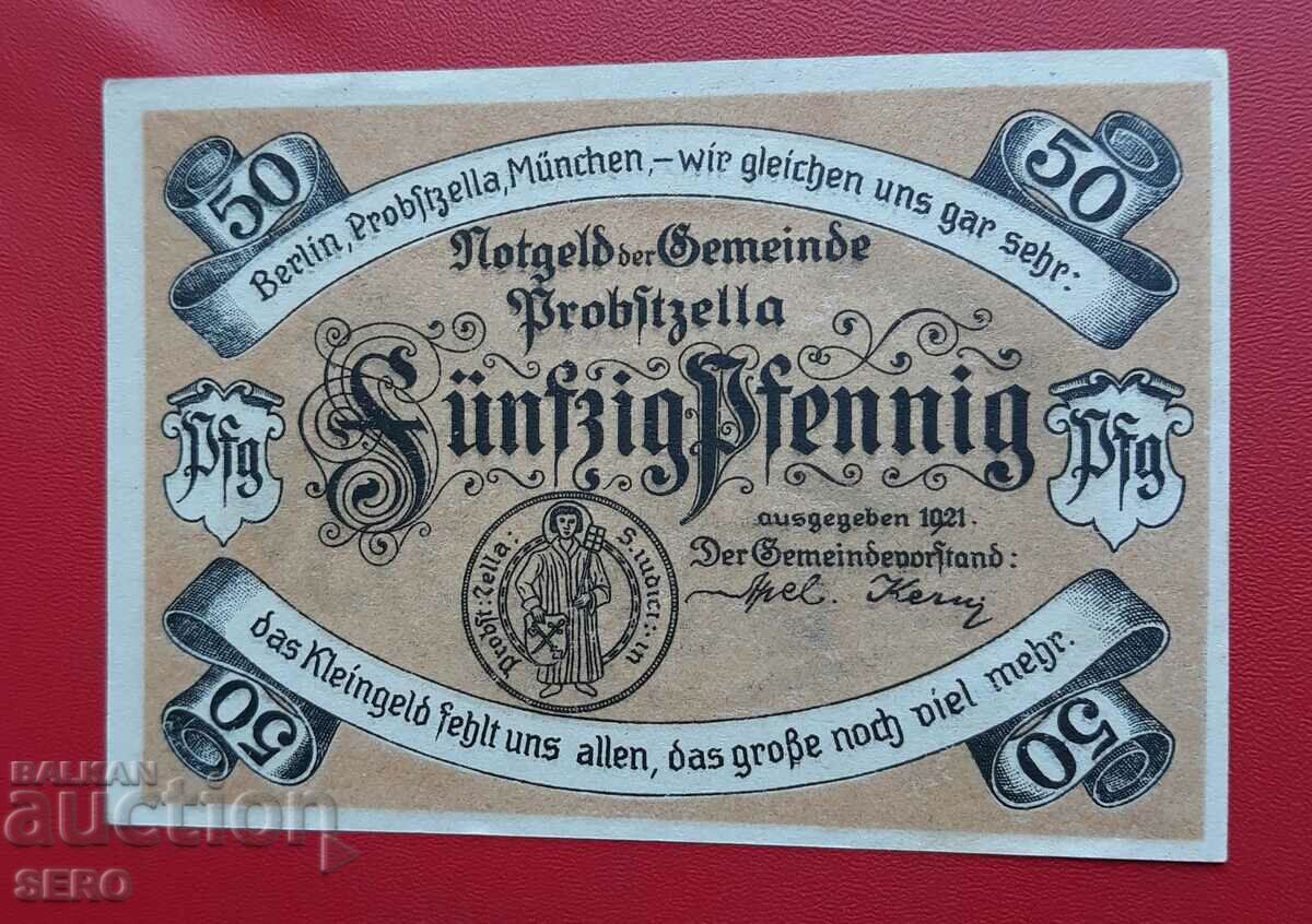 Banknote-Germany-Thuringia-Zella-50 pfennig 1921