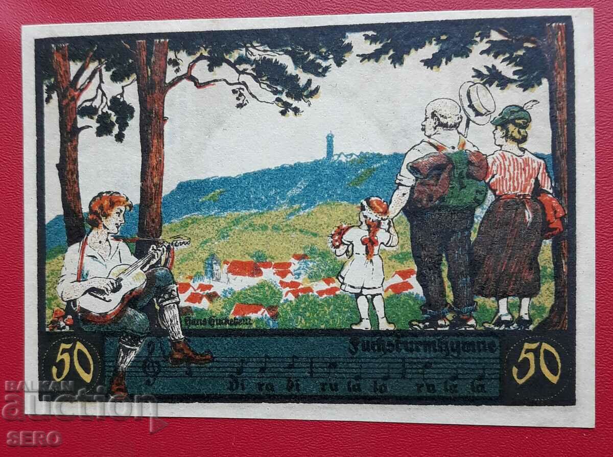 Банкнота-Германия-Тюрингия-Йена-50 пфенига 1921