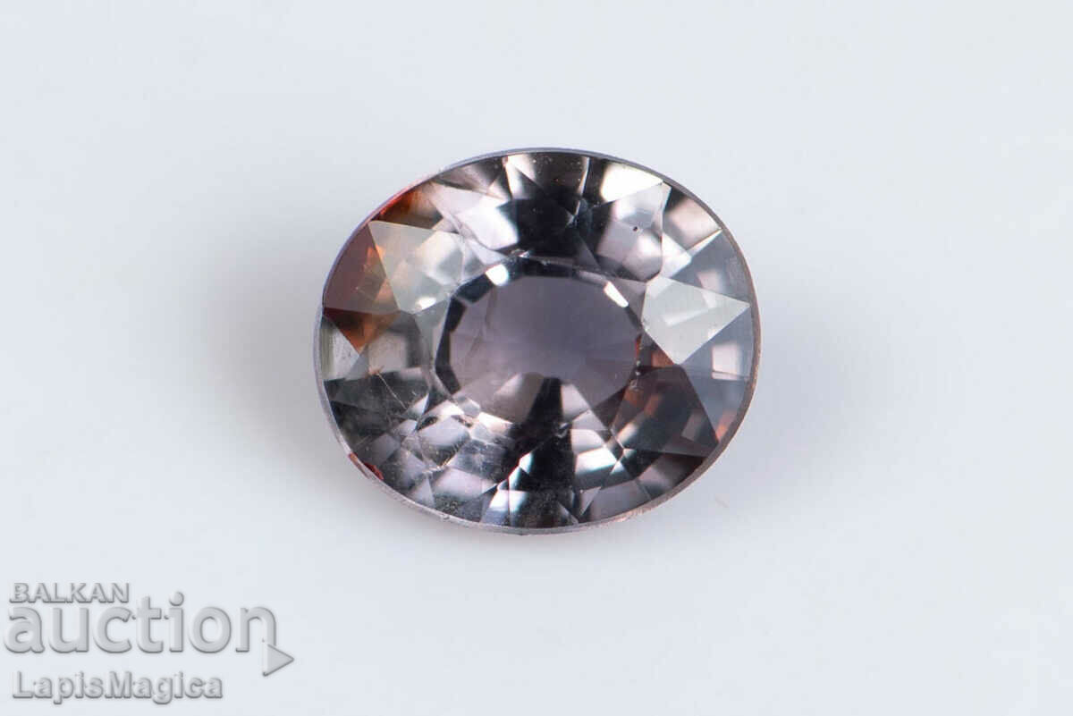 Safir de petrecere bicolor 0,33 ct VS tăietură ovală netratată