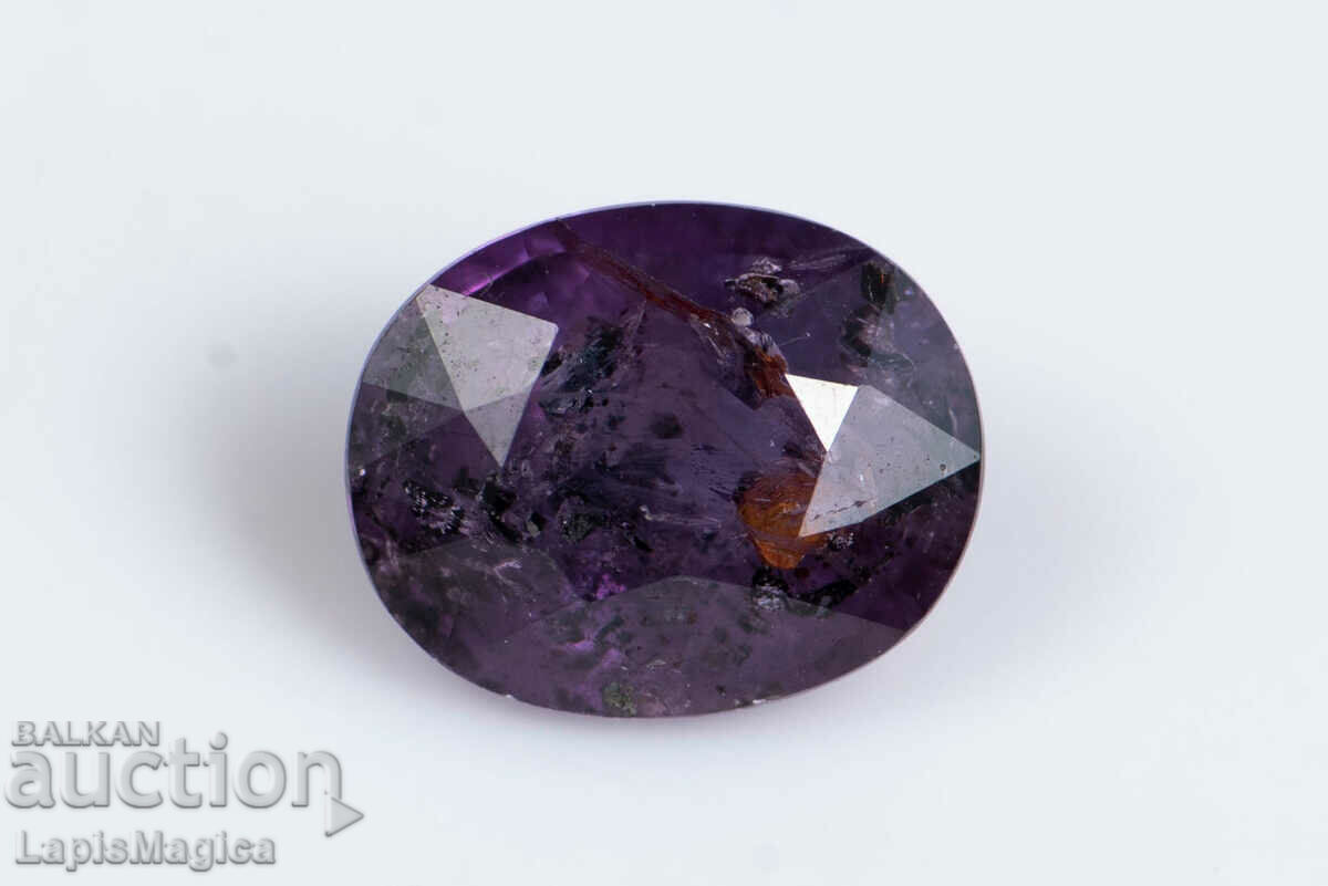 Violet sapphire 0.93ct untreated oval cut