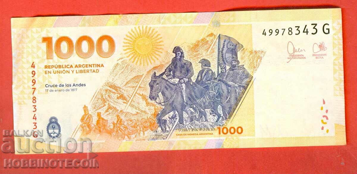 ARGENTINA ARGENTINA 1 000 1000 Pesos issue 2023 letter G