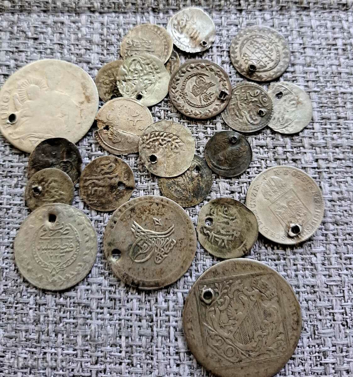 Лот сребърни монети , акчета, 20 кройцера