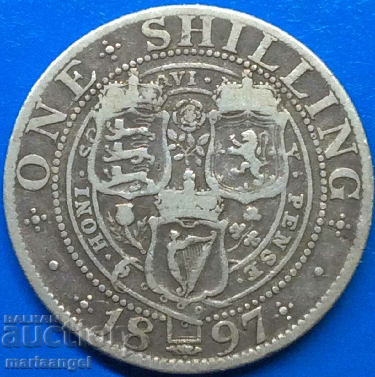 Μεγάλη Βρετανία 1 Σελίνι 1897 Victoria Silver
