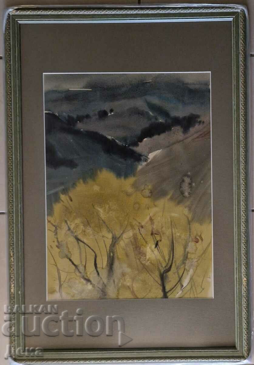 Sava Tsonovski watercolor 1987 Sava Tsonovski watercolor 1987