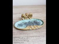 Old bronze ashtray