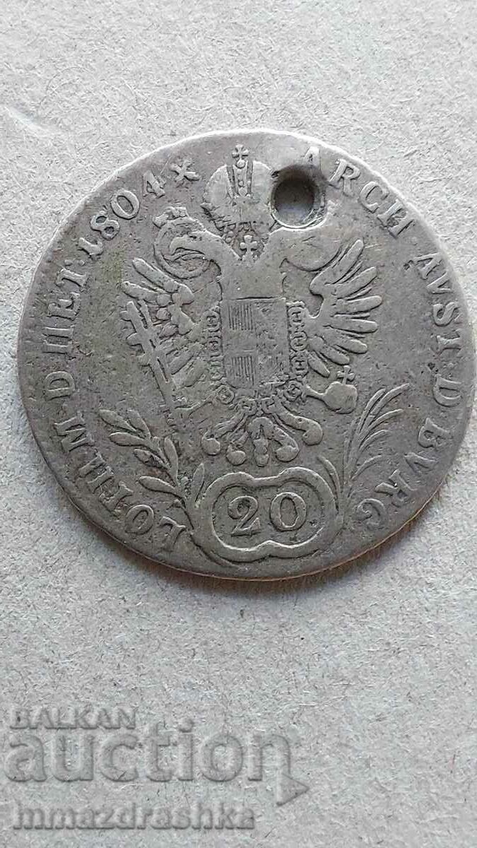 Silver 20 Kreuzer, 1804