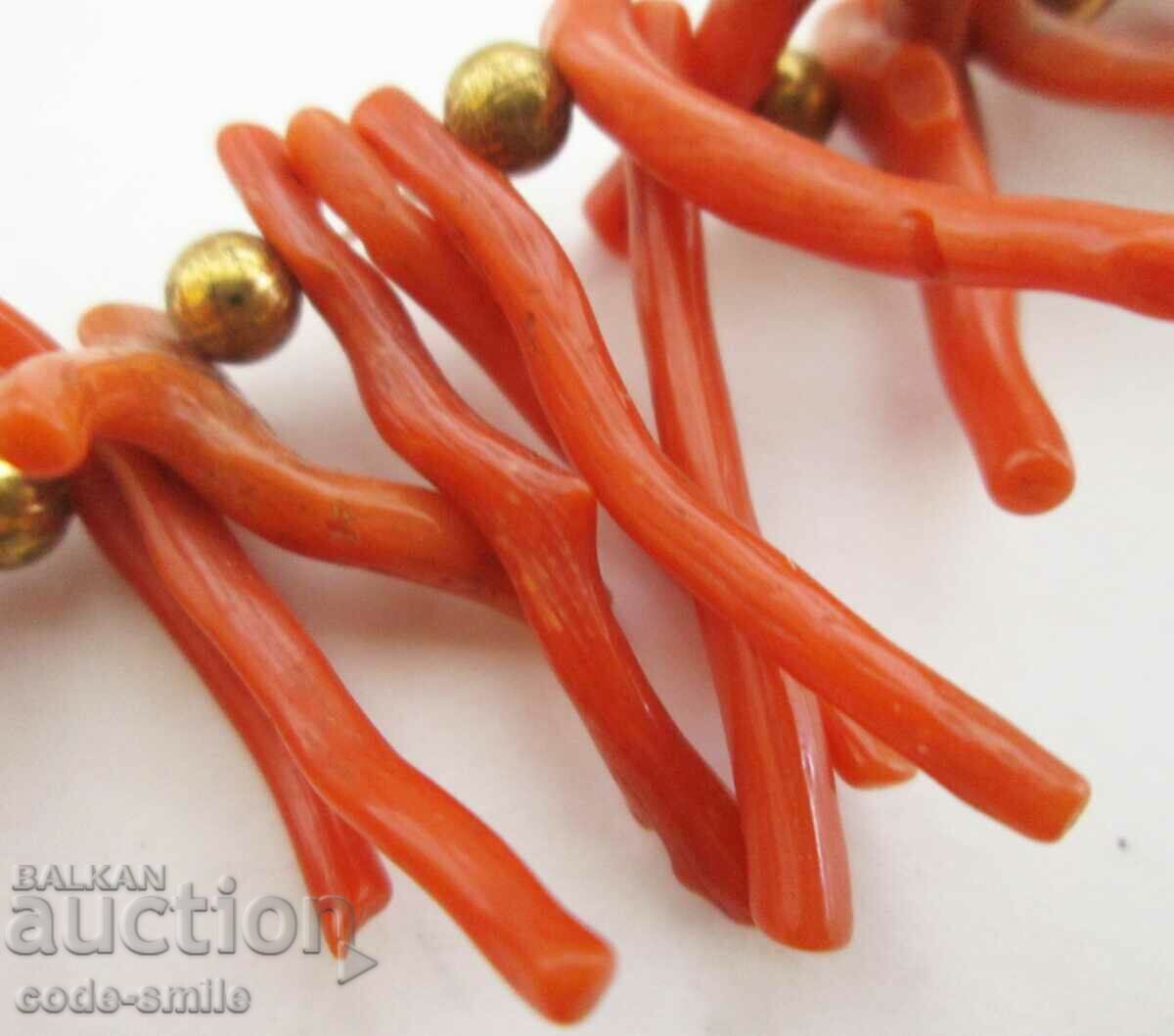 Old ladies jewelry natural red coral necklace - 6 Old ladies jewelry natural red coral necklace - 6