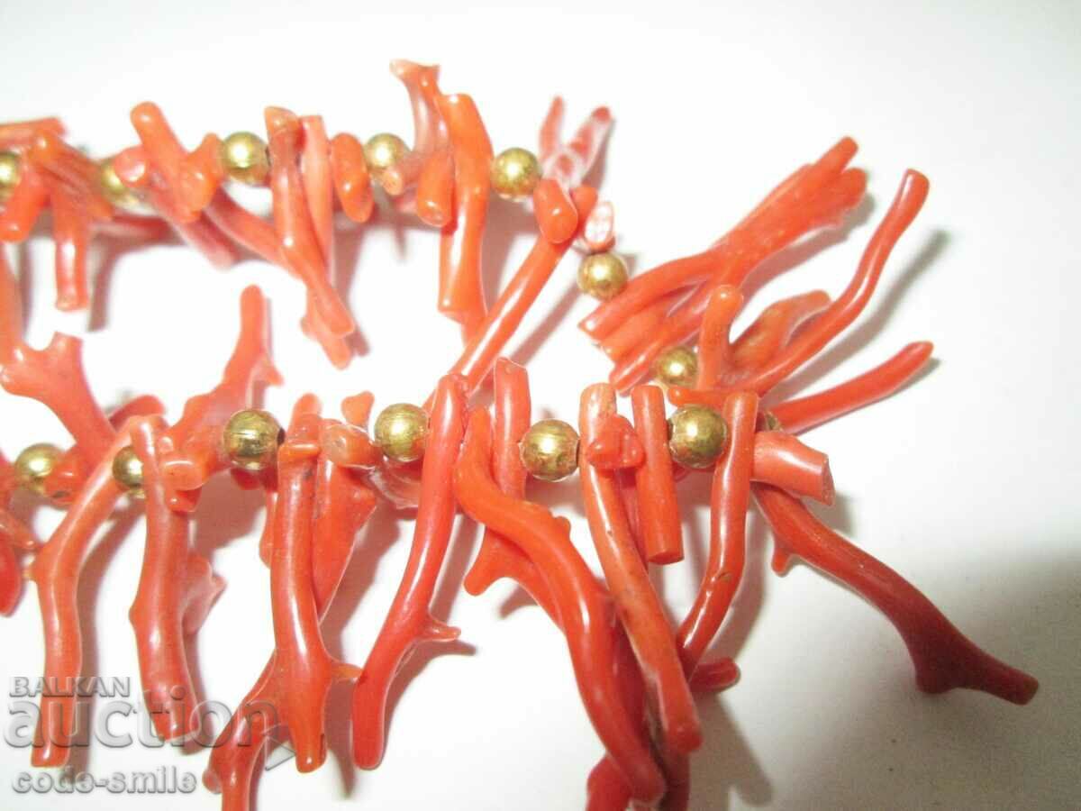 Old ladies jewelry natural red coral necklace - 7 Old ladies jewelry natural red coral necklace - 7