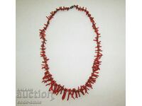 Old ladies jewelry natural red coral necklace