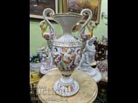 Large Antique Italian Capodimonte Porcelain Vase