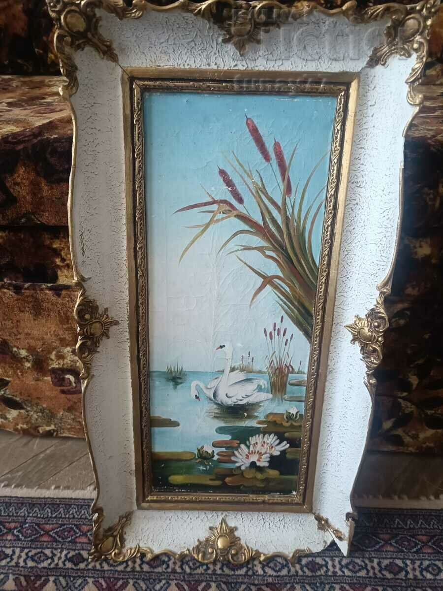 Oil painting on canvas Uniquely beautiful frame