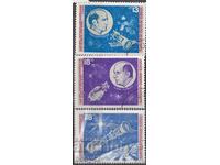 BK 2484-2486 space flight Soyuz-Apollo, machine stamped (