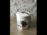 Vintage porcelain jar with lid