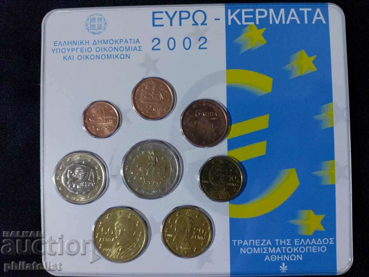 Ελλάδα 2002 - Πλήρες τραπεζικό ευρώ σετ από 1 σεντ έως 2 ευρώ με τιμή 45.00 BGN | € 23.01