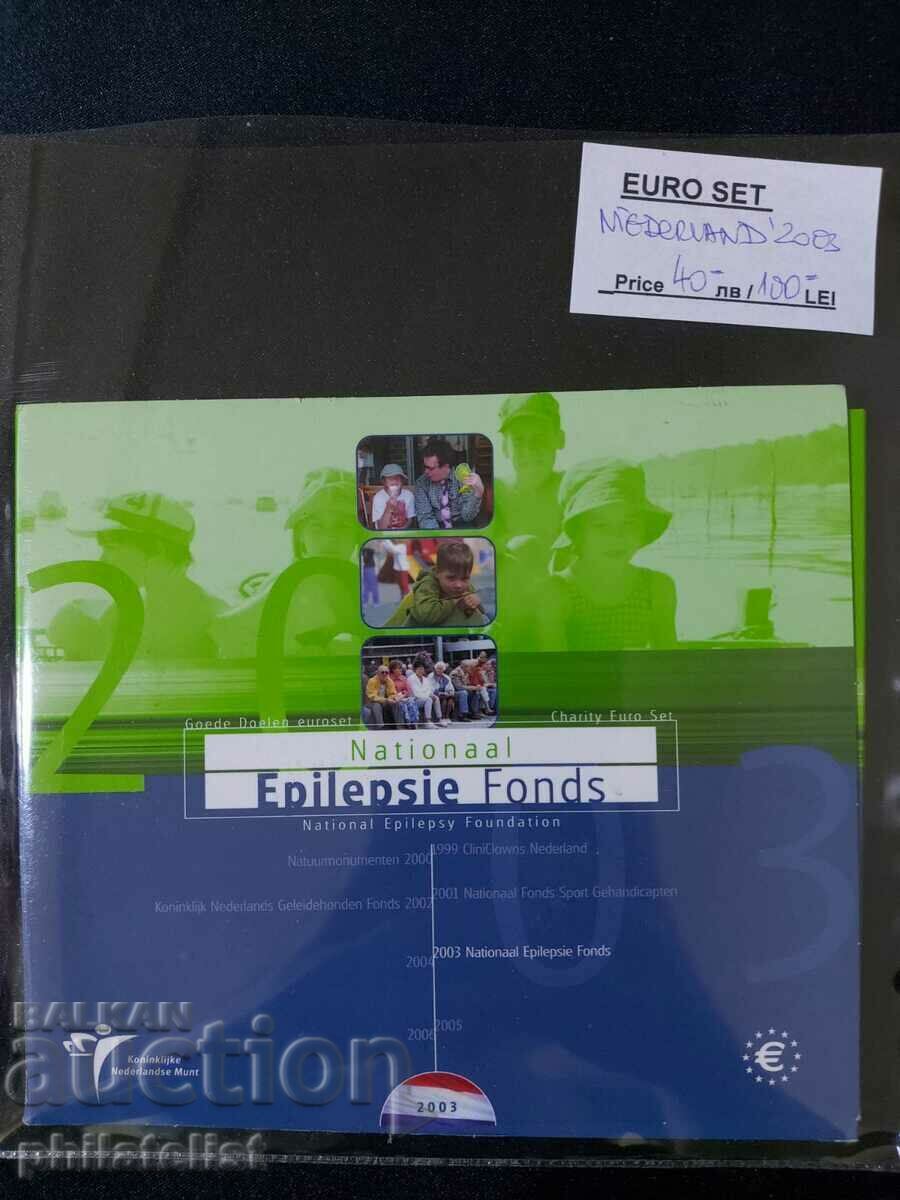 Netherlands 2003 bank euro set from 1 cent to 2 euro BU