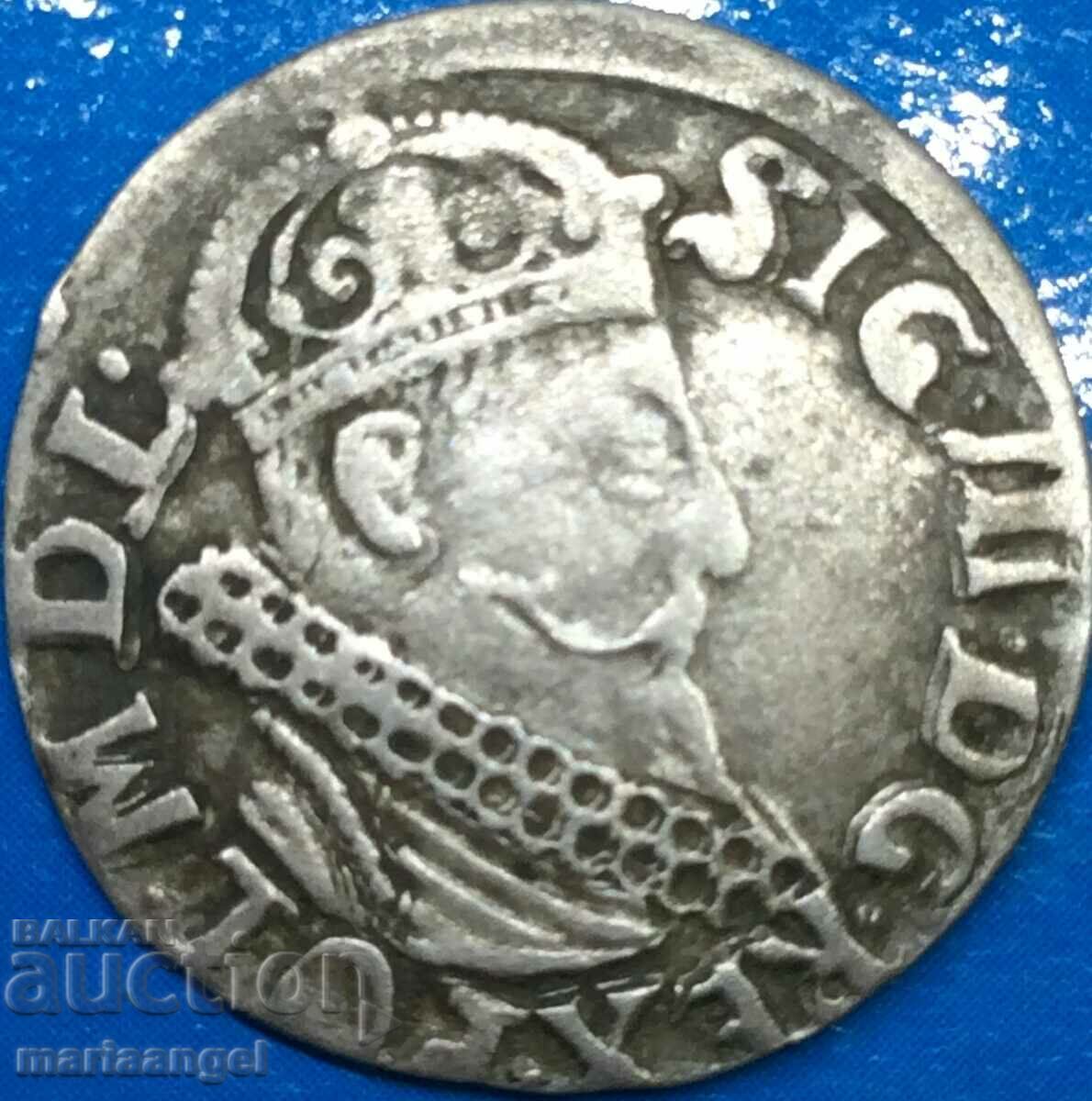 Polonia 3 groszy (troica) 1621 Sigismund al III-lea argint - rar