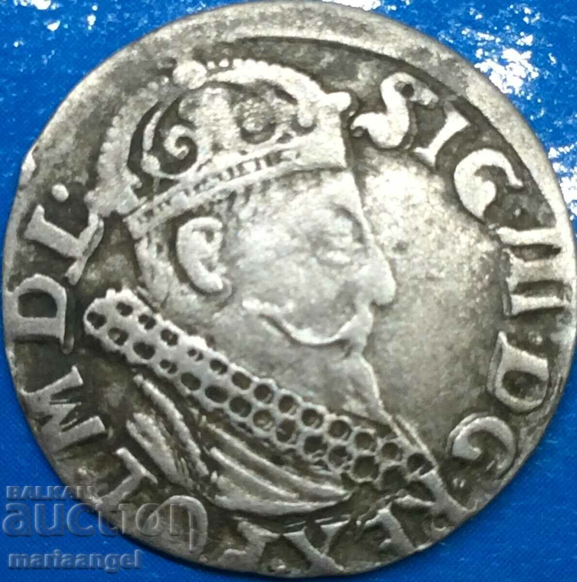 Πολωνία 3 groszy (τρόικα) 1621 Sigismund III ασήμι - σπάνιο