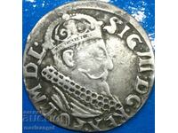 Polonia 3 groszy (troica) 1621 Sigismund al III-lea argint - rar