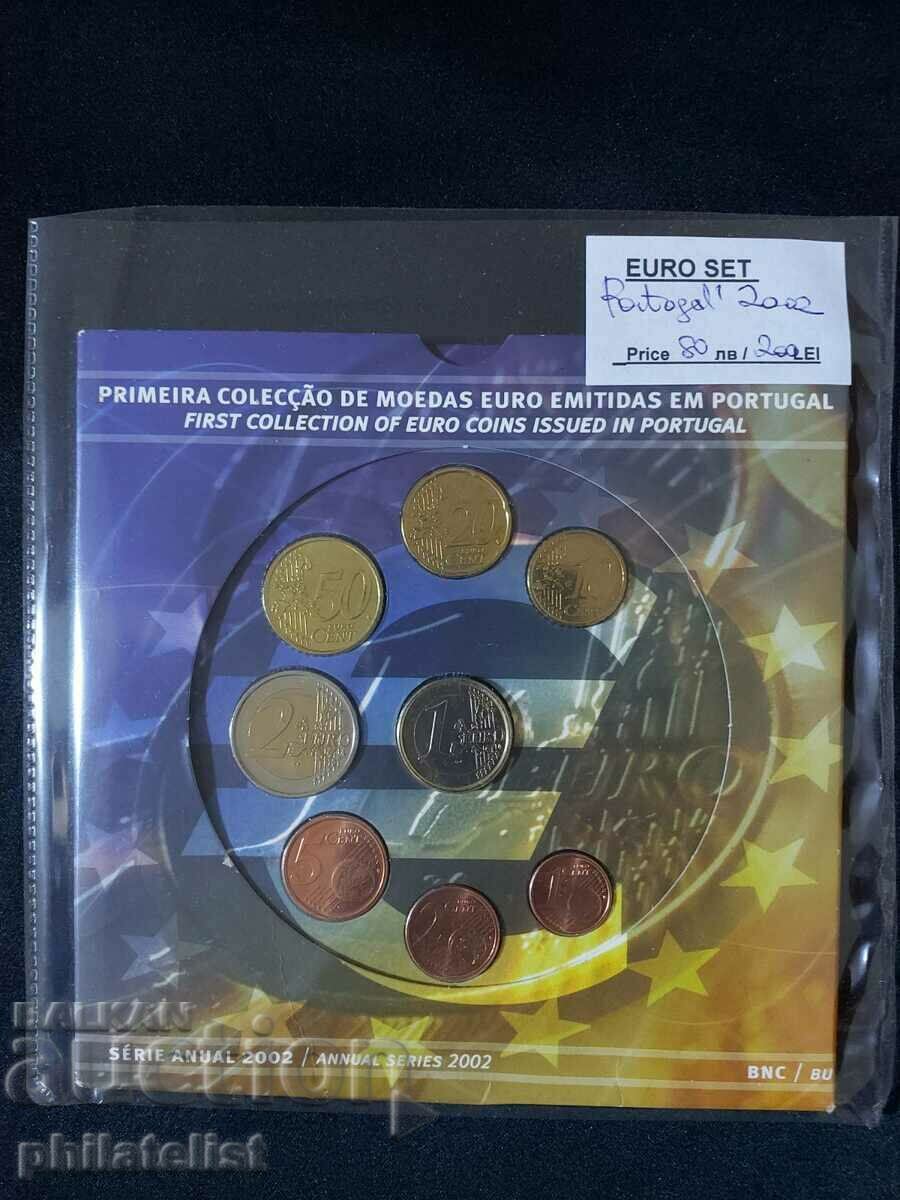 Portugalia 2002 - Set bancar complet de la 1 cent la 2 euro