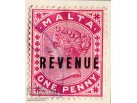 GB/Malta-1885-Regular QV-Classic! Overprint "Revenue", Hallmark
