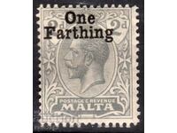 GB/Malta-1922-Regular KG V-Overhead denomination,MLH