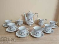 Set de cafea din portelan polonez CHODZIEZ