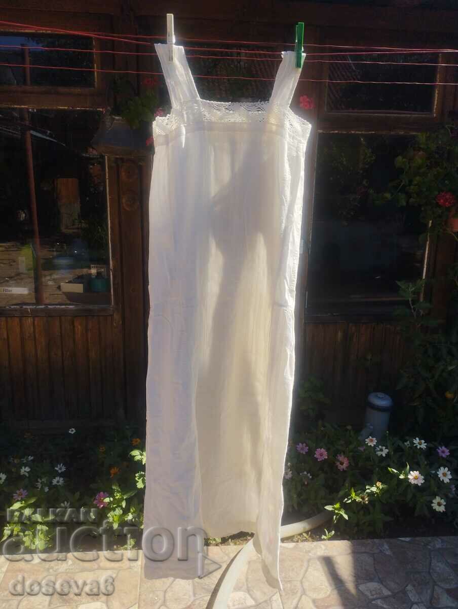 An old fringed nightgown or underwear