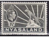 GB/Nyasland-1938-Редовна KG VI+колониален герб Леопард,MLH