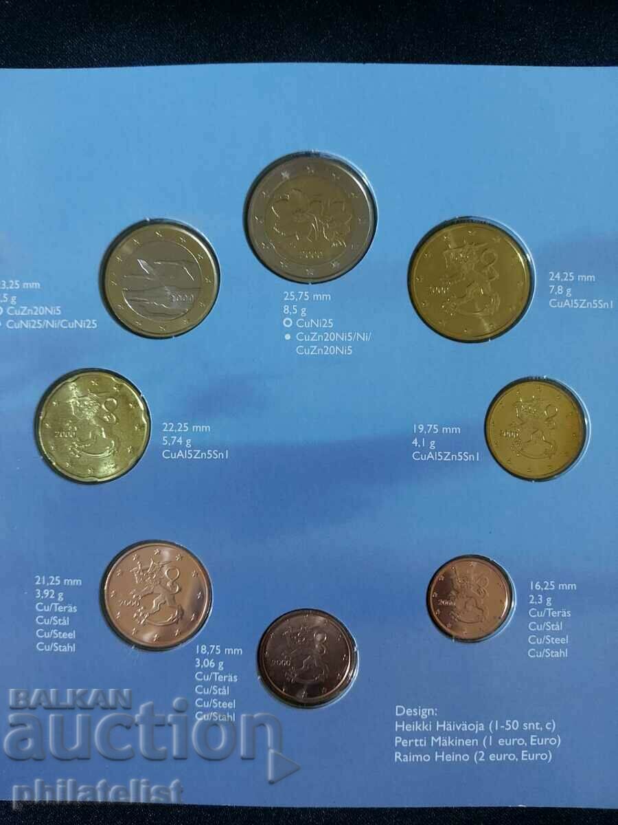 Finland 2000 - bank euro set from 1 cent to 2 euro BU with price 60.00 BGN | € 30.68